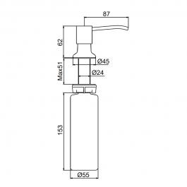 Дозатор для жидкого мыла Frap F408-5