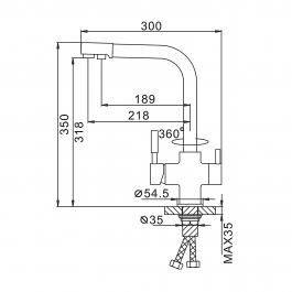 Смеситель для кухни Frap F4352-24