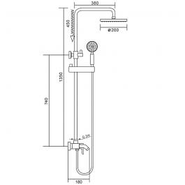 Душевая стойка Frap F2416