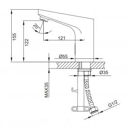 Смеситель для раковины Frap F513-1