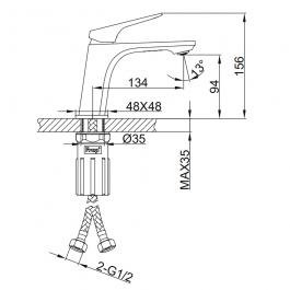 Смеситель для раковины Frap F1087-6