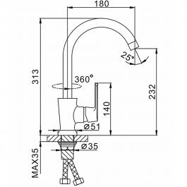 Смеситель для кухни Frap F4031