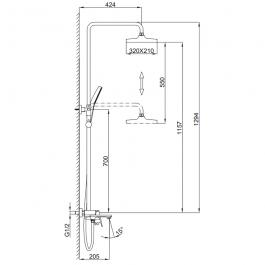 Душевая стойка Frap F2487-3