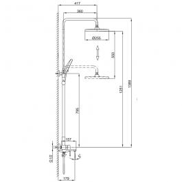 Душевая стойка Frap F2489-3