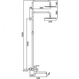 Душевая стойка Frap F24801