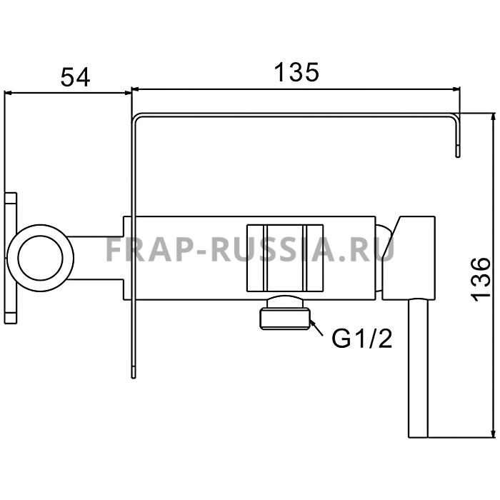 F7516 гигиенический душ со смесителем и полкой