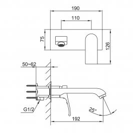 Смеситель для раковины Frap F1275