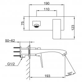 Смеситель для раковины Frap F1276-3