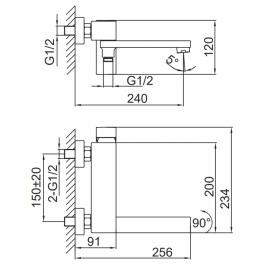 Смеситель для ванны Frap F3291-6