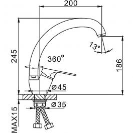 Смеситель для кухни Frap F4113-8
