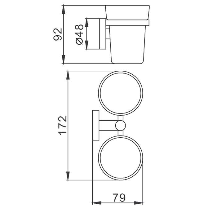 Стакан Frap F1708 Хром