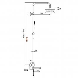 Душевая стойка Frap F24007-6