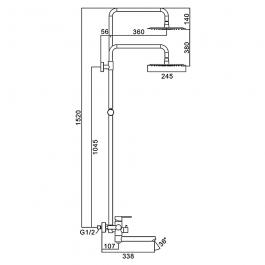 Душевая стойка Frap F24801-6