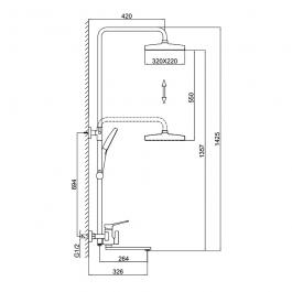 Душевая стойка Frap F2461-3