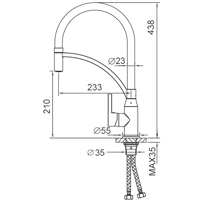 Смеситель для кухни Frap F4552-8