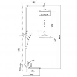 Душевая стойка Frap F2462-9