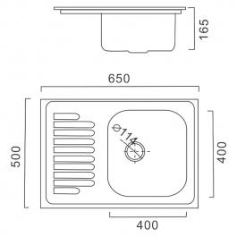 Мойка для кухни из нержавеющей стали Frap FD65065