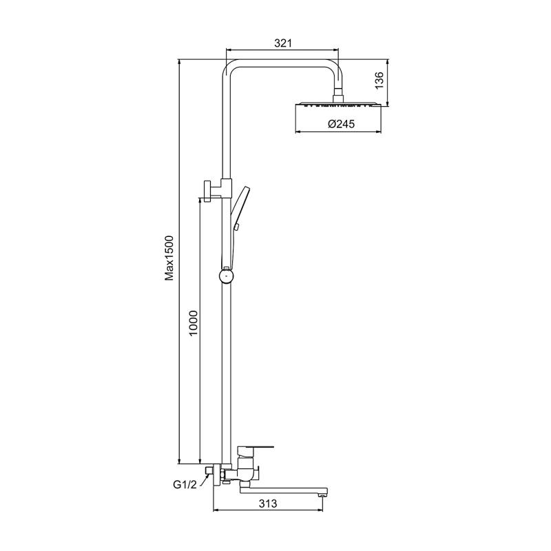 Душевая стойка Frap F24806