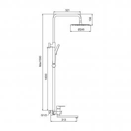 Душевая стойка Frap F24806