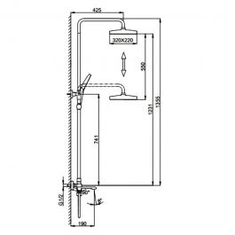 Душевая стойка Frap F2484-3