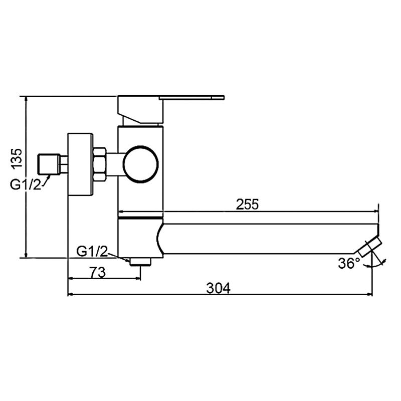 Смеситель для ванны Frap F32801-9