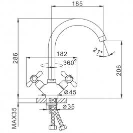 Смеситель для кухни Frap F4025