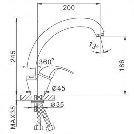 Смеситель для кухни Frap F4115