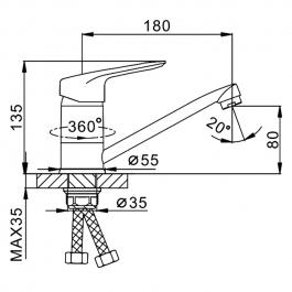 Смеситель для кухни Frap F4507-2